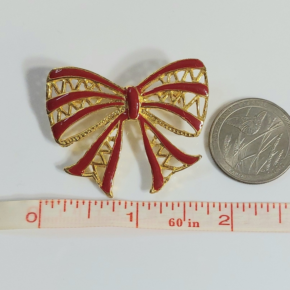 Vintage Enamel Brooch Set Red, White And Blue - Picture 6 of 10